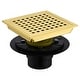 preview thumbnail 2 of 22, Luxier FD01 6 in. x 6 in. Stainless Steel Square Shower Floor Drain
