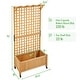 preview thumbnail 10 of 11, Yaheetech 72"H Wood Planter Raised Bed with Trellis Free Standing Planter Box for Garden Yard