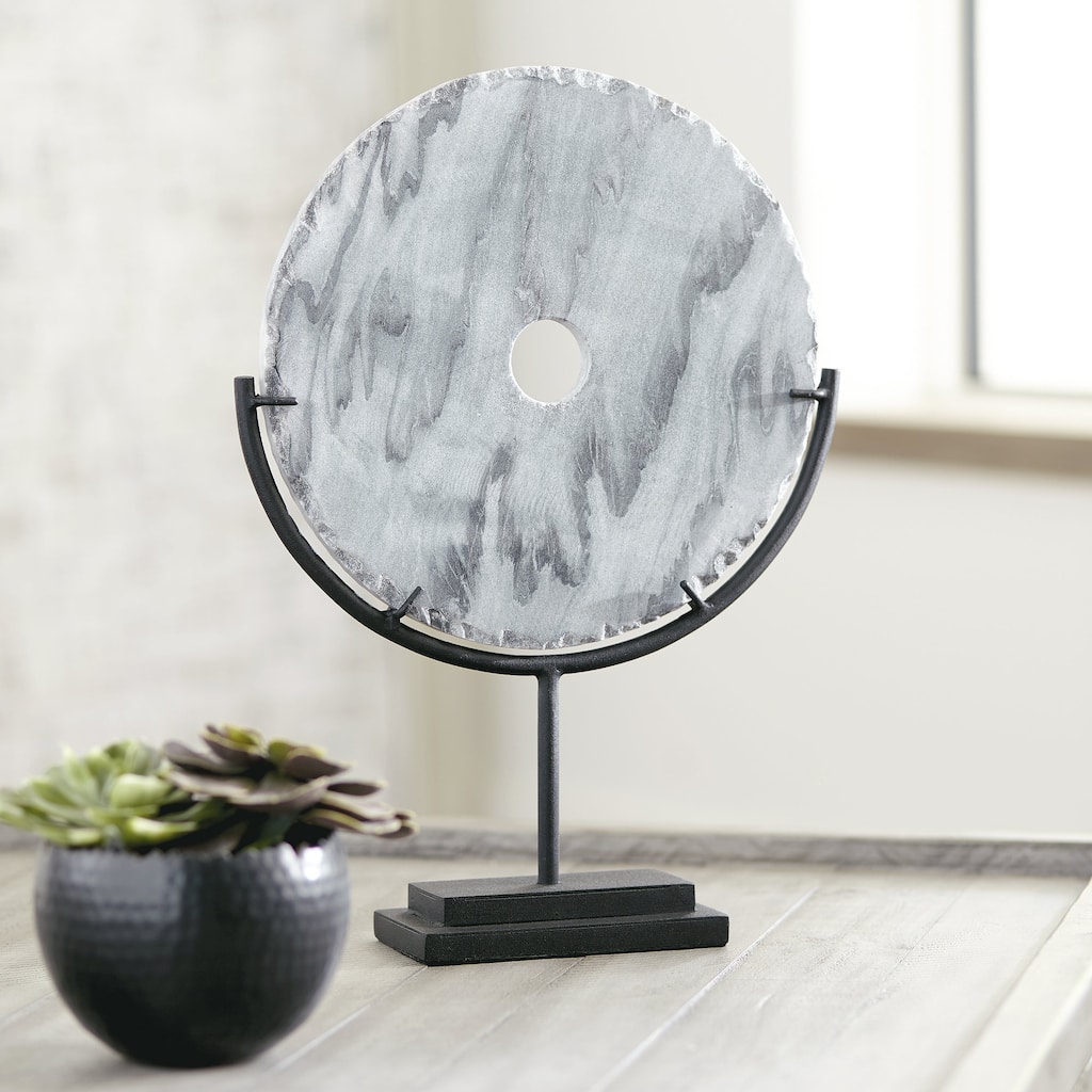 Signature Design by Ashley Jillsen Gray/Black Sculpture - 13.25"W x 12.25"D x 14.5"H