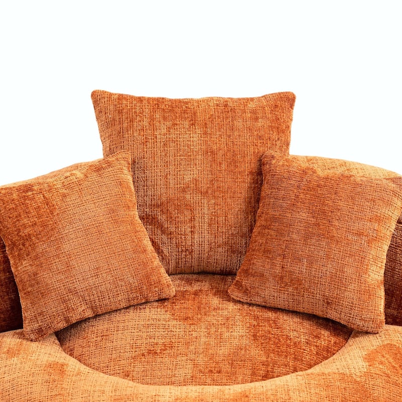 Durable Lazy Sofa Comfort Lounger, High Back Bean Bag Couch with 3 Pillows