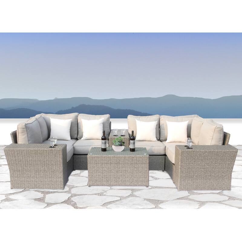 10 Piece Sectional Set with Cushions