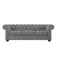 preview thumbnail 19 of 22, Knightsbridge Tufted Chesterfield Sofa by iNSPIRE Q Artisan Linen - Grey