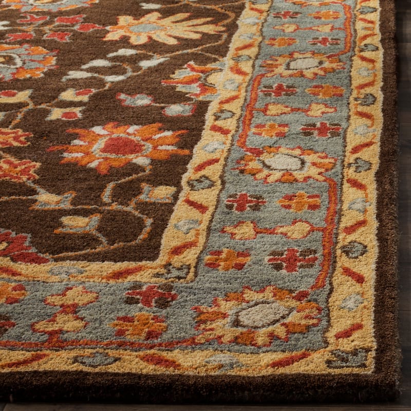 SAFAVIEH Handmade Heritage Ikat Marsh Traditional Oriental Wool Rug