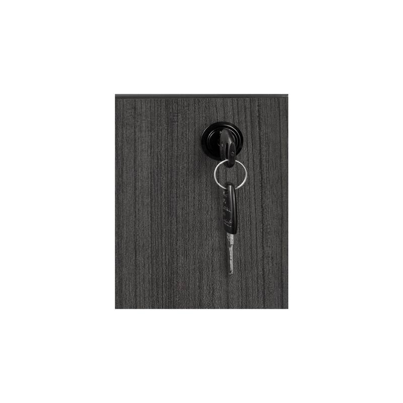 Stand Up Side-to-Side Storage Cabinet with Lateral File - Ash Grey Locking Organizer for Office or Breakroom