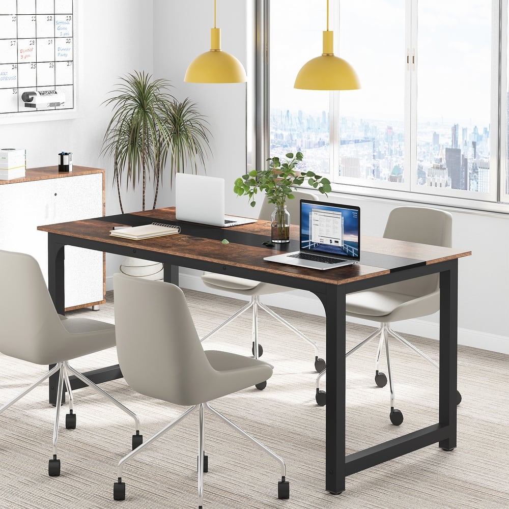 70.86" Conference Table, Meeting Table with Stable Metal Frame - 70.86”L x 31”W x 29”H