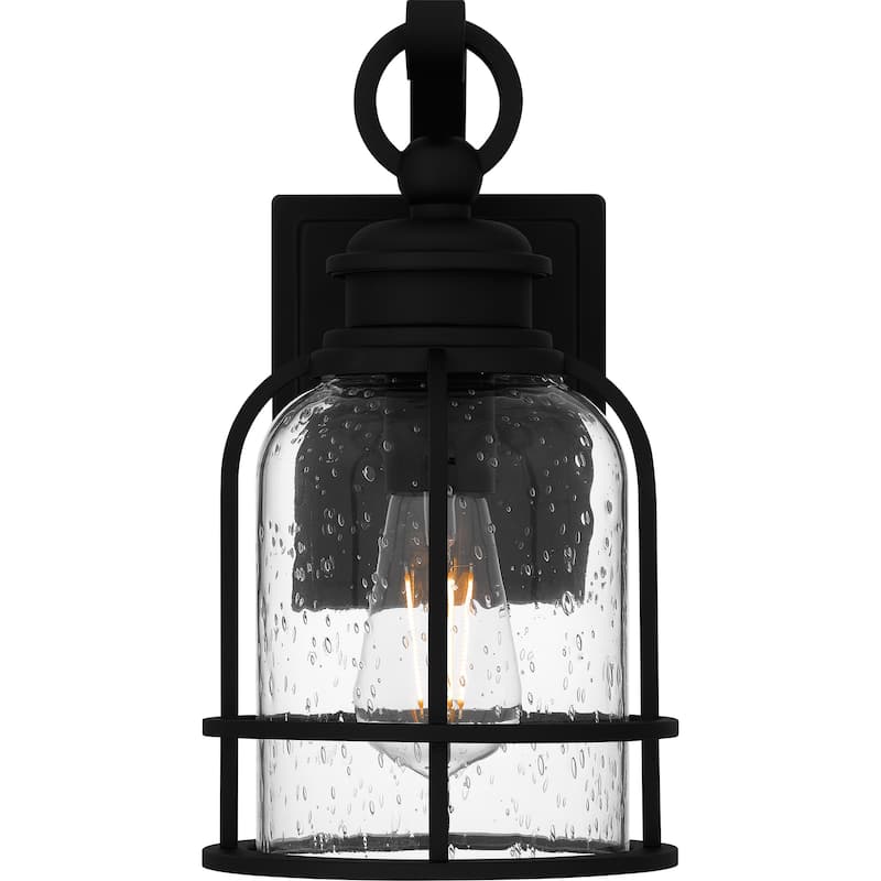 Bowles 1-Light Earth Black Outdoor Wall Lantern