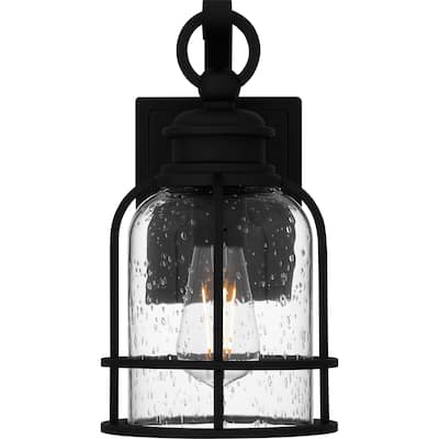 Bowles 1-Light Earth Black Outdoor Wall Lantern