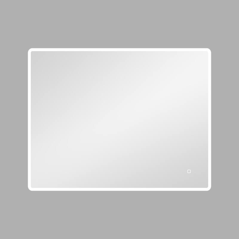27.55 in. W x 35.43 in. H Rectangular Frameless Wall-Mounted Bathroom Vanity Mirror with Dimmable and Touch Control - Silver