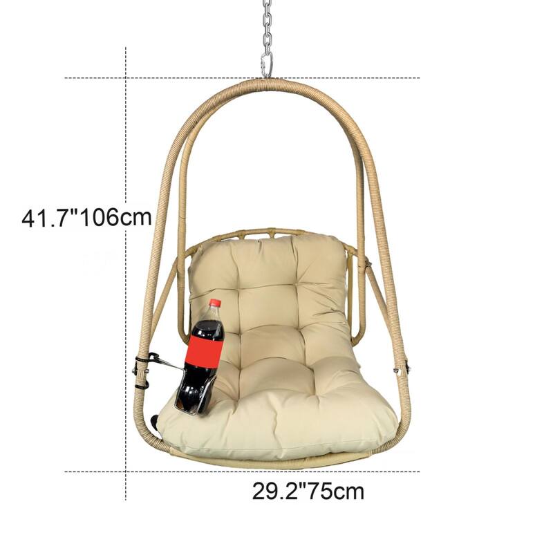 Rattan Egg Chair with Stand & Holder
