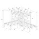 preview thumbnail 2 of 8, DHP Casey Kids' L-Shaped Corner Triple Bunk Bed, White
