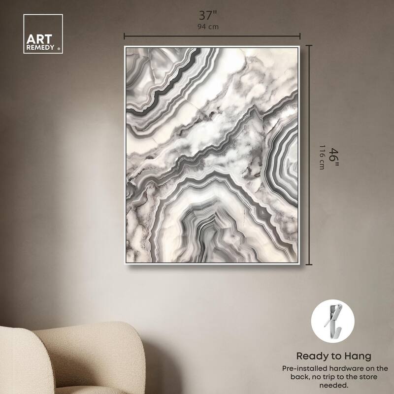 Silvered Sediment Canvas by Art Remedy