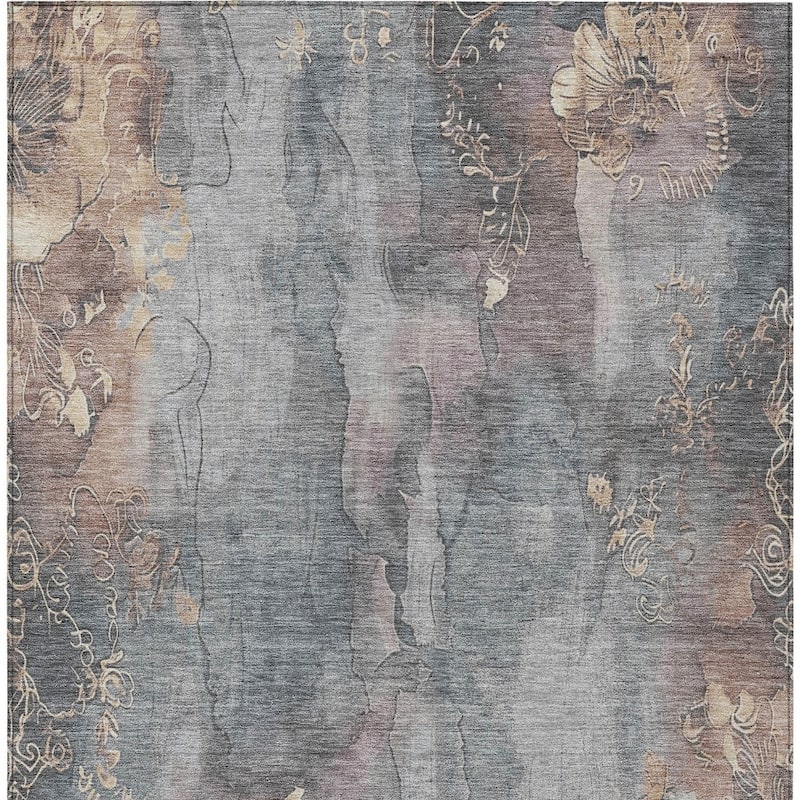 HomeRoots Floral Transitional Rectangle Outdoor Rug