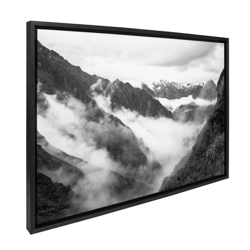 Kate and Laurel Sylvie Cow, Mountains, and Inca Trail Framed Canvas