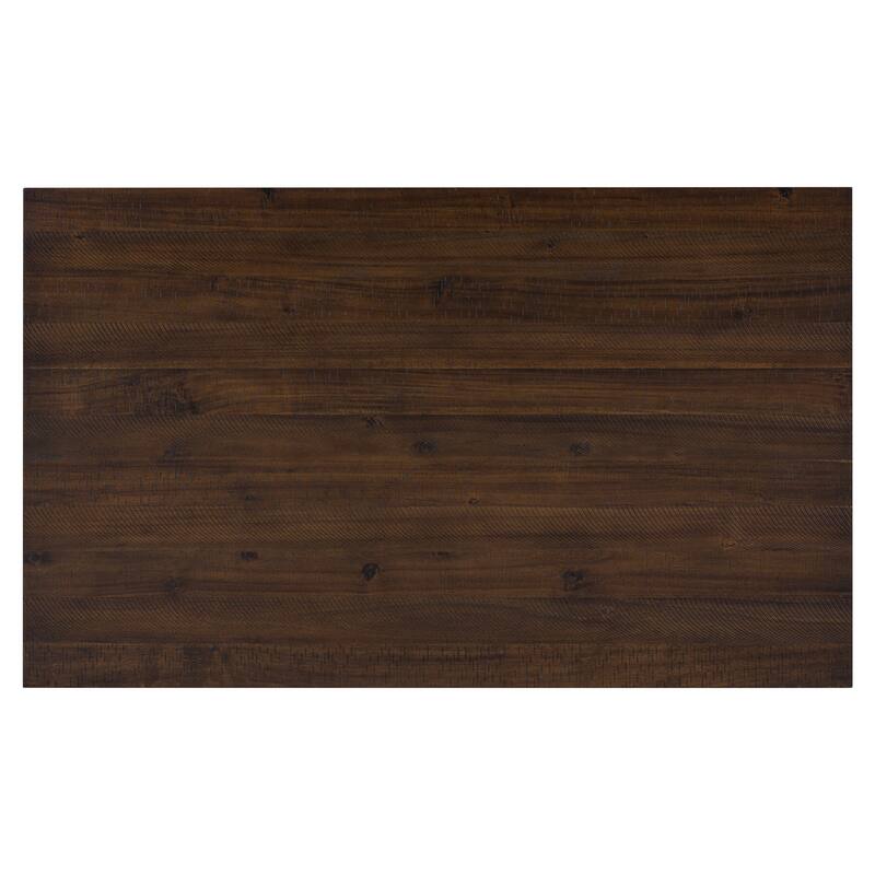 Walnut Rustic 6-Piece Wooden Dining Table Set with 4 Ergonomic Chairs