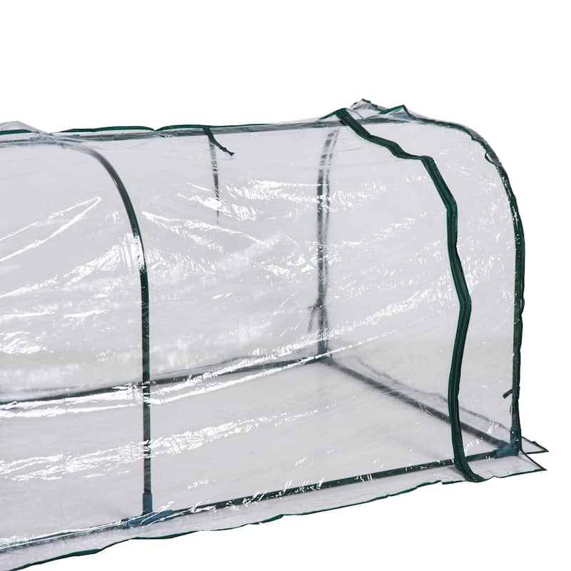 Outsunny 7'L x 3'W x 2.5'H Outdoor Portable Flower Plant Garden Greenhouse with Resistance to UV Rays & Good Ventilation