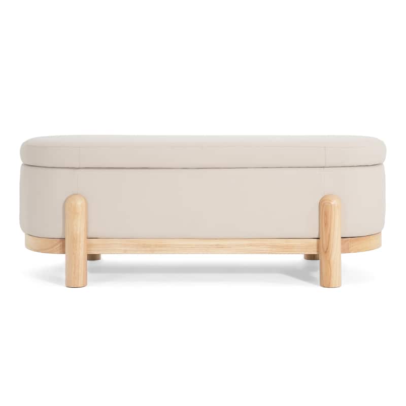 Christopher Knight Home - Wyeth Fabric and Rubberwood Storage Bench