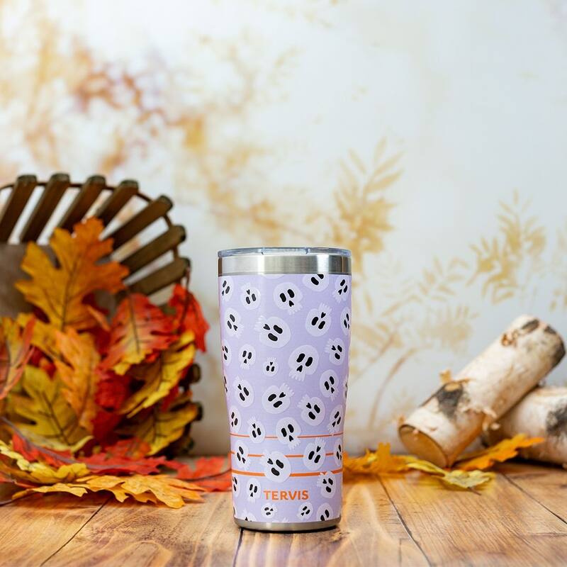 Tervis Traveler Halloween Skullicious Triple Walled Insulated Travel Tumbler, Stainless Steel