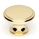 preview thumbnail 8 of 8, Alno Knobs 1-1/4 Inch Mushroom Cabinet Knob Polished Brass