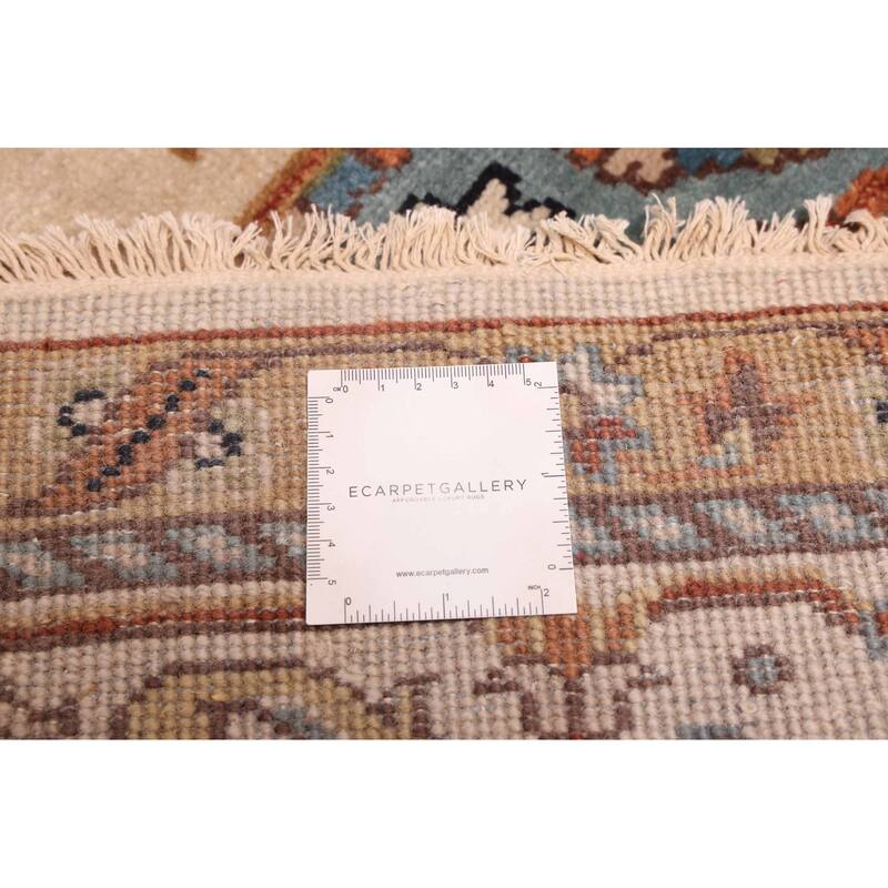 ECARPETGALLERY Hand-knotted Jules Sultane Ivory Wool Rug - 7'10 x 10'1