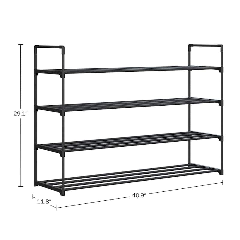 Shoe Rack - Shoe Organizer by Home-Complete (Black)