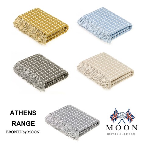 Athens Merino Lambswool Throw - Made in England