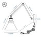 preview thumbnail 14 of 22, Malryn Set of 2 Modern Black Gold Adjustable Swing Arm Lights Plug-in Wall Sconces for Bedroom