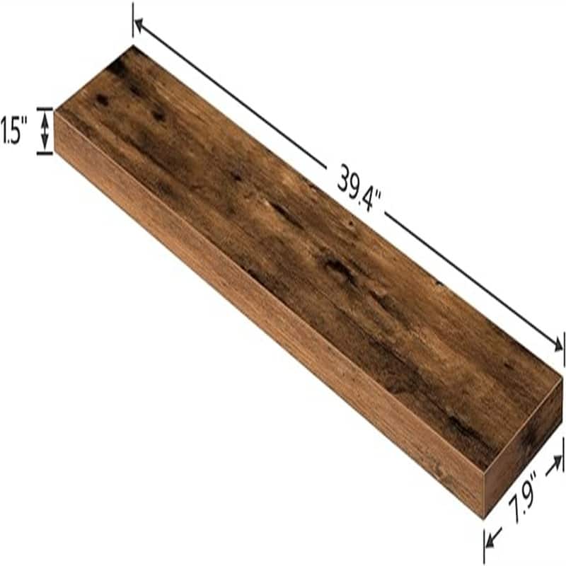 Floating Shelves - 7.9"D x39.4"W x 1.5"H