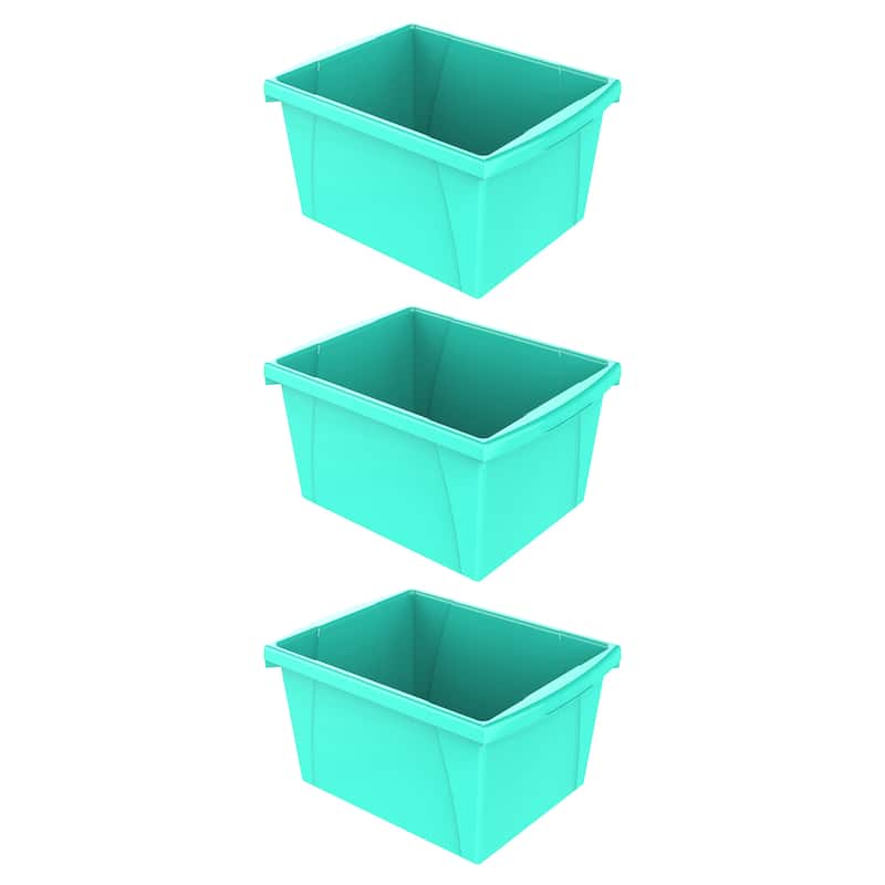 Storex 4 Gallon Storage Bin, Teal, Pack of 3 Bed Bath & Beyond 39180664