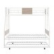 preview thumbnail 12 of 17, Twin over Full Metal Bunk Bed with Trundle 2 - Side Ladder, Full-Length Guardrail and Large Under Bed Storage