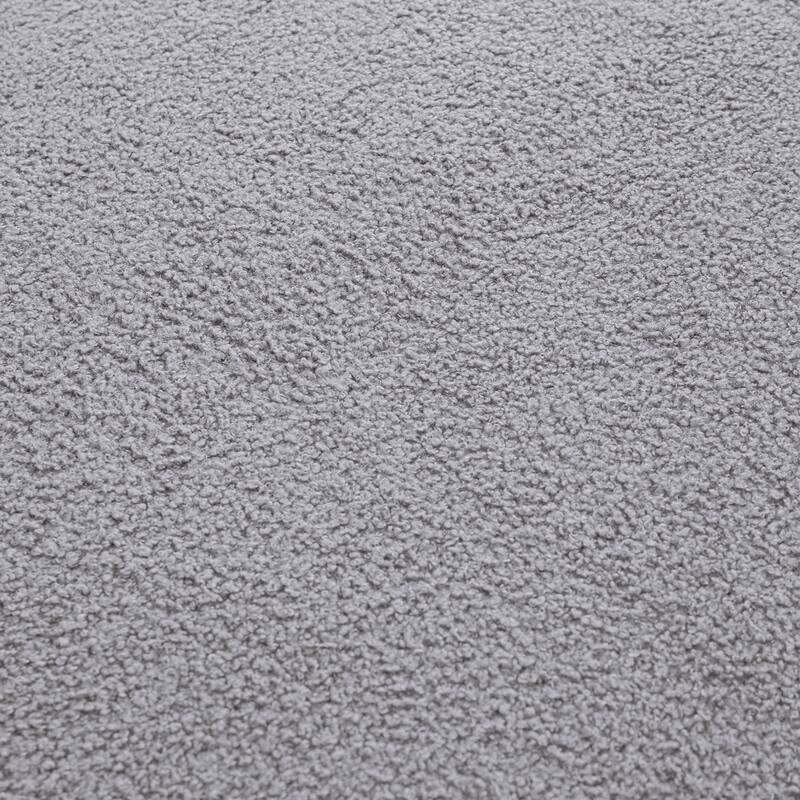 Gray L shape Boucle Sofa with curved seat (facing right)