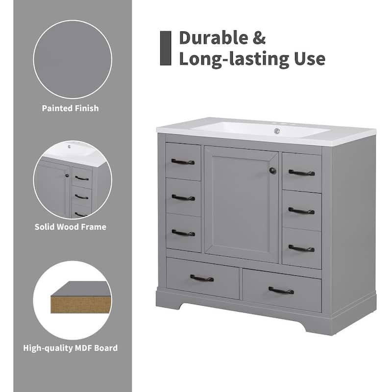 36'' Bathroom Vanities Cabinet with Sink Combo Set