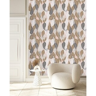Leaves Wallpaper Peel and Stick and Prepasted - Bed Bath & Beyond ...