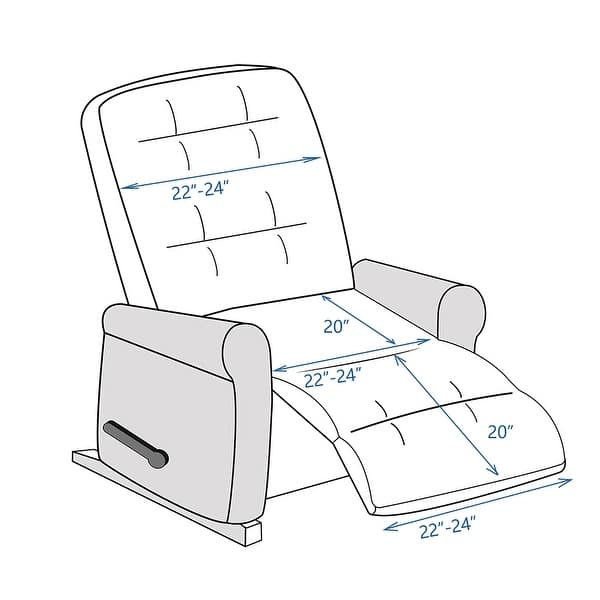 dimension image slide 2 of 4, Stonecrest Non Slip Recliner Chair Cover, Velvet Recliner Slipcover