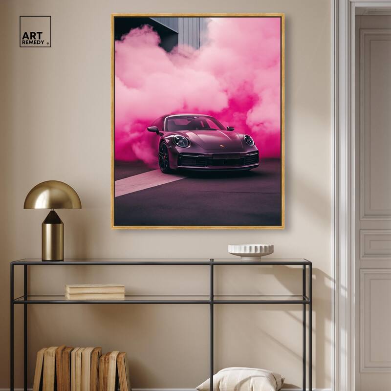 Turbocharged Pink Canvas by Art Remedy
