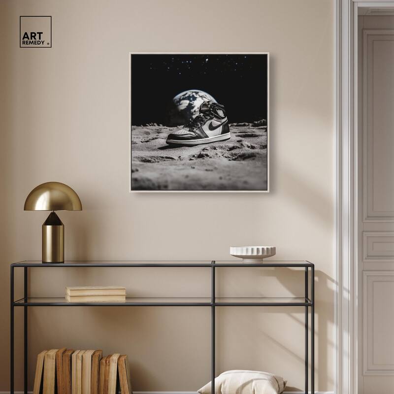 Moon Kicks Canvas by Art Remedy