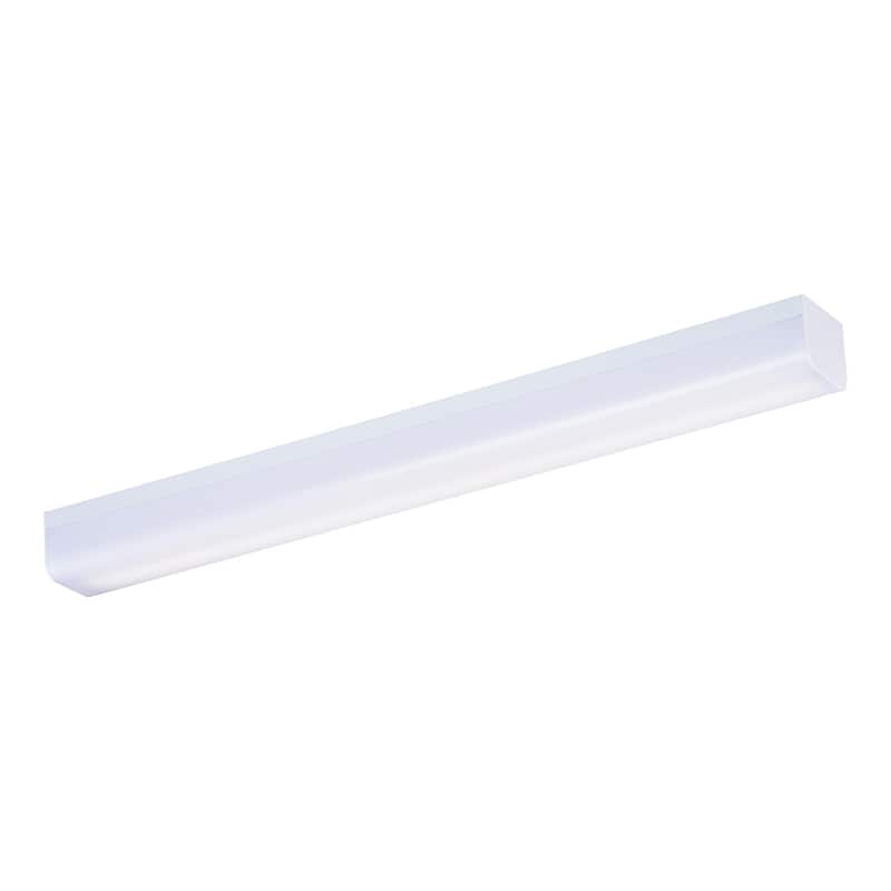 24 inch Connectable LED Hard Wired Utility Strip Light 1000 Lumens - 24-in W x 2-in H x 2.5-in D - White - 24-in W x 2-in H x 2.5-in D