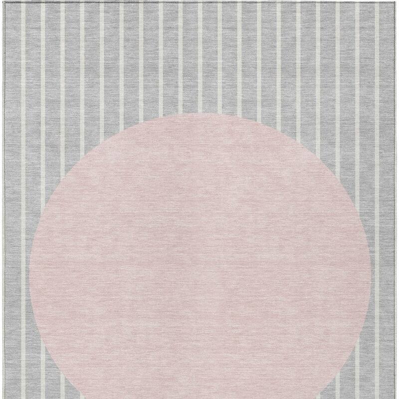 HomeRoots Striped Transitional Rectangle Outdoor Rug