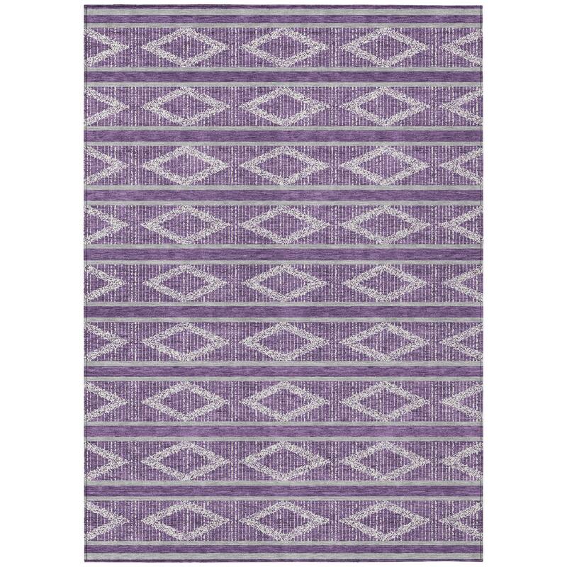 HomeRoots Geometric Transitional Rectangle Outdoor Rug