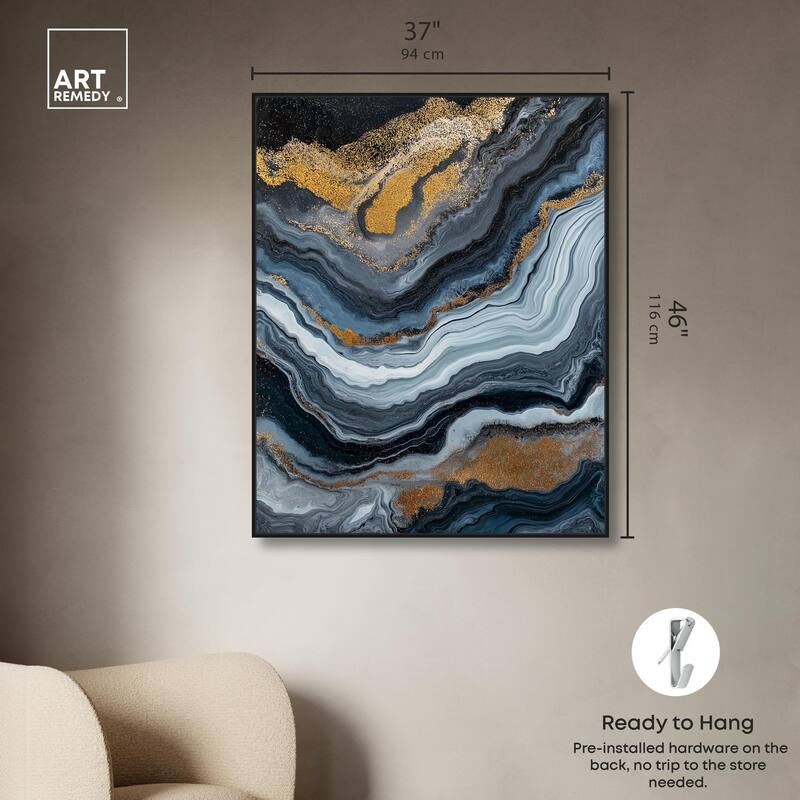 Acrylic Flow II Canvas by Art Remedy