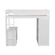 preview thumbnail 10 of 32, Wood Twin Size Loft Bed with Wardrobes and 2-Drawer Desk with Cabinet