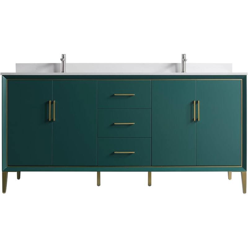 VSD Freestanding Shaker Bathroom Vanity with Cultured Marble Sink