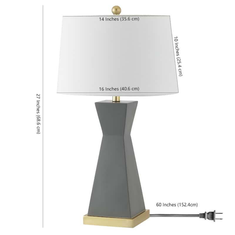 SAFAVIEH Lighting Onder 27" Table Lamp (Set of 2) - 16" W x 16" D x 27" H