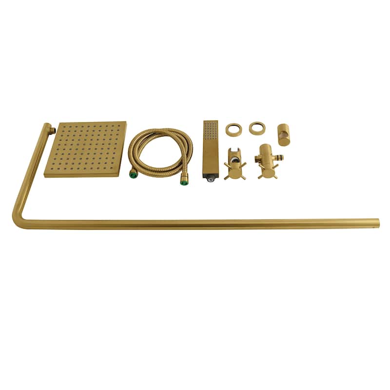 Kingston Brass KSG262.D Claremont Ceramic Disc Shower System with - Brushed Brass