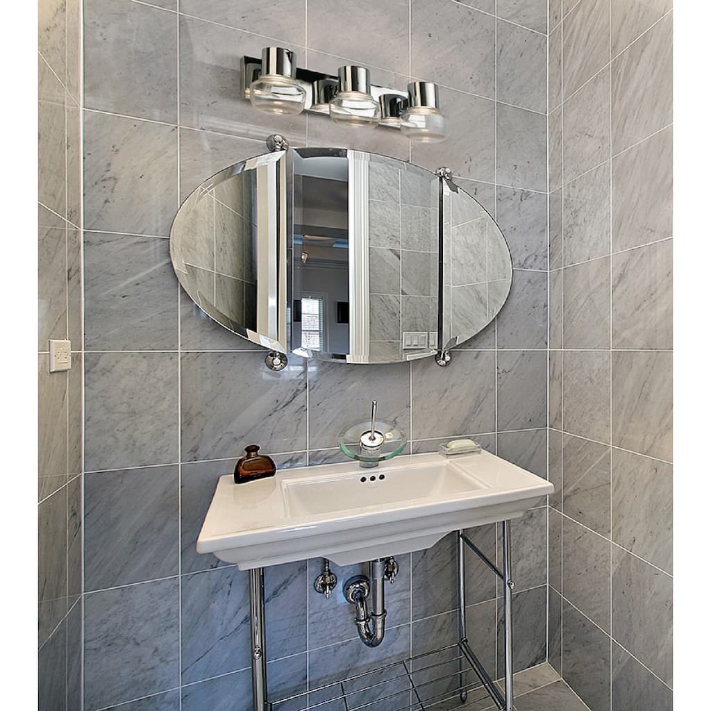 Belby 3-light LED Bath and Vanity Light with Clear Glass