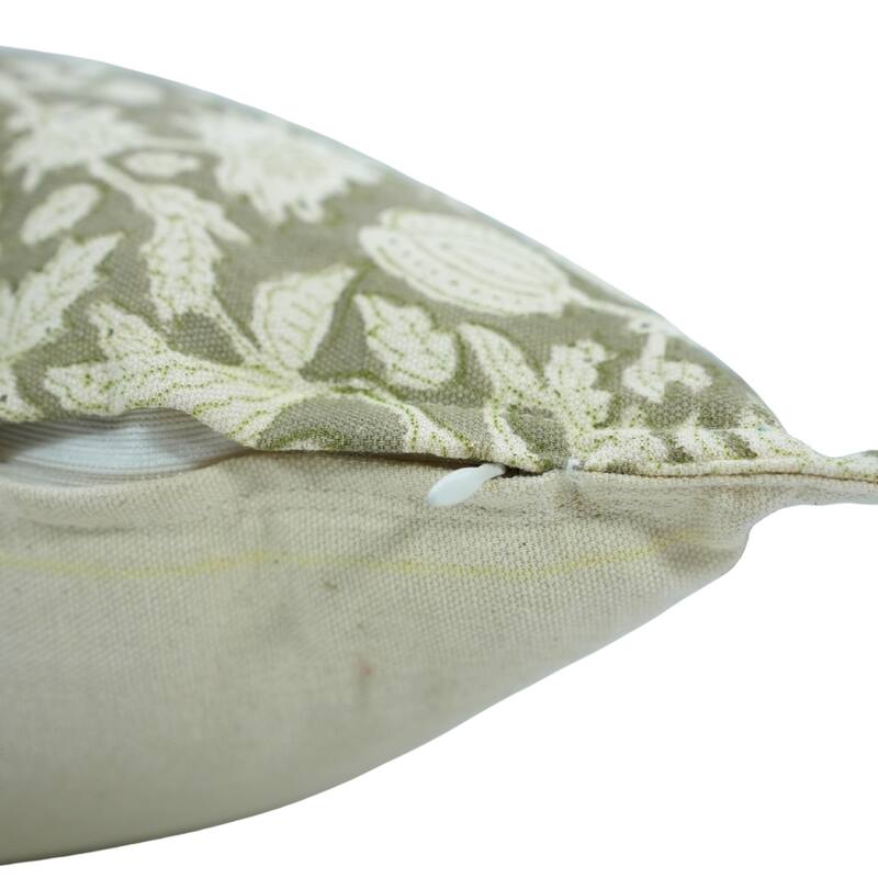 Fabdivine Handmade Block Print Cushion Cover Throw Home Décor Double Oxford Edges Pillow Case