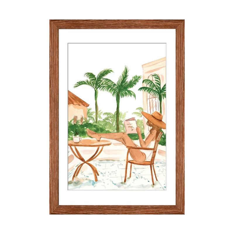 iCanvas "Vacation Mode II" by Sabina Fenn - Walnut - 24x16x1