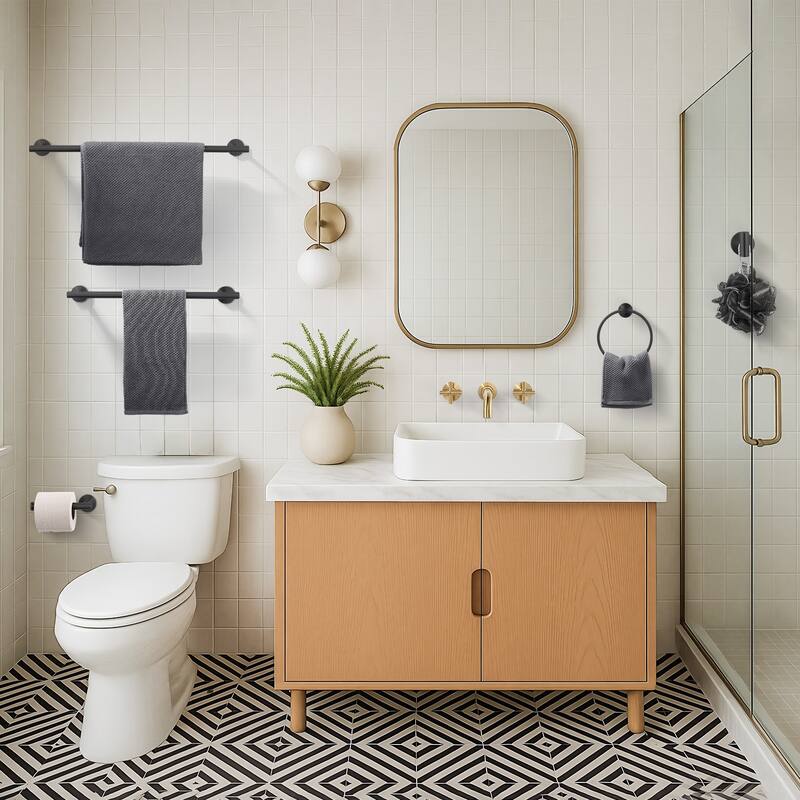 WOWOW 6-Piece Bath Hardware Set with Mounting Hardware