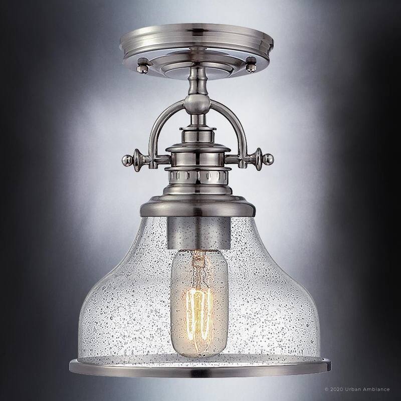 Luxury Traditional Ceiling, 10.5"H x 8"W, with Classic Style, Brushed Nickel, by Urban Ambiance - 10.50"H x 8.00"W x 8.00"Dep