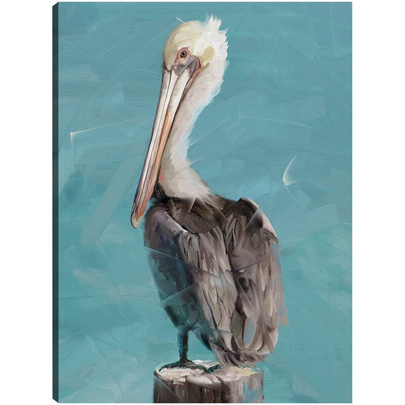 Pelican Perch II By Studio Arts Canvas Art Print