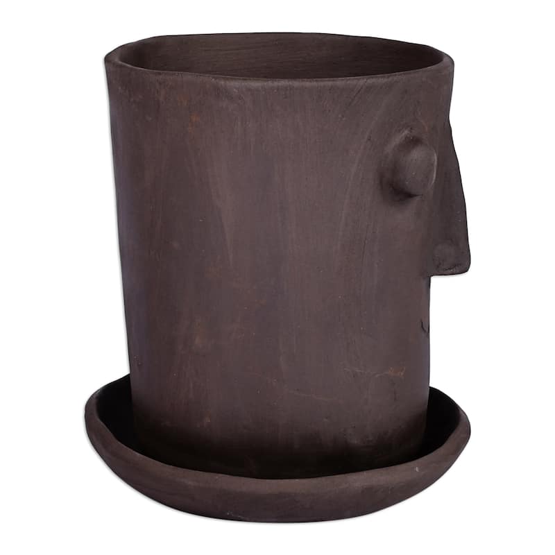 Novica Handmade Round Faces Ceramic Vase